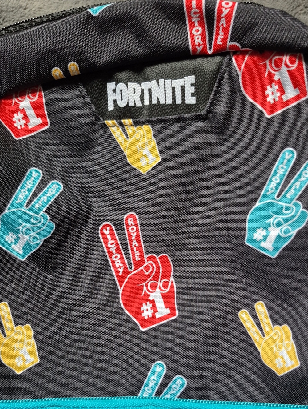 Fortnite Signify Teal Backpack W Waterbottle Pocket & Laptop Sleeve, New W Tags - Picture 15 of 15